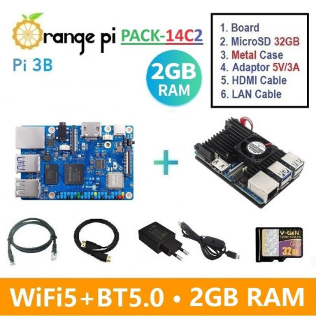 PACK-14C2  Orange Pi 3B (2GB) - Complete SET